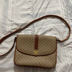 Celine Beige and Brown Crossbody Bag